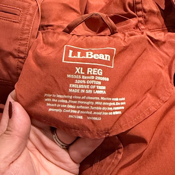 L.L. Bean Rust Orange Jacket size XL - Picture 2 of 7